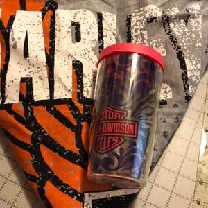 Harley Davidson Tervis Cup & blanket.